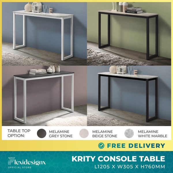 console table Singapore – KRITTY by Flexidesignx in marble, beige or grey finish