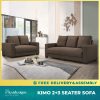 Kimo 2+3 Seater Sofa - Budget Comfort from $499, Available in Brown and Grey with Free Delivery & Assembly