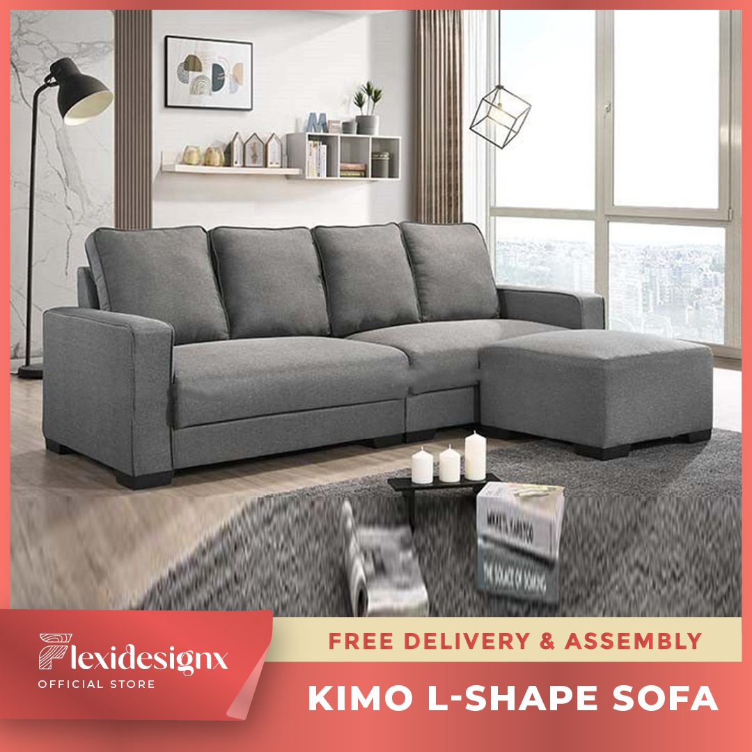 L shape discount sofa with stool