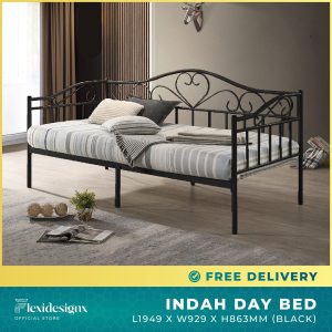metal daybed Singapore – INDAH sofa bed frame Flexidesignx