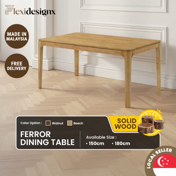Ferror Solid Wood Dining Table Singapore