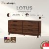 Walnut Chest Drawer Singapore – Lotus 6 Drawer Cabinet