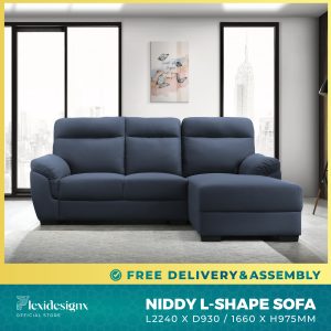 Pet-Friendly Dark Grey L-Shape Sofa with Anti-Scratch Fabric