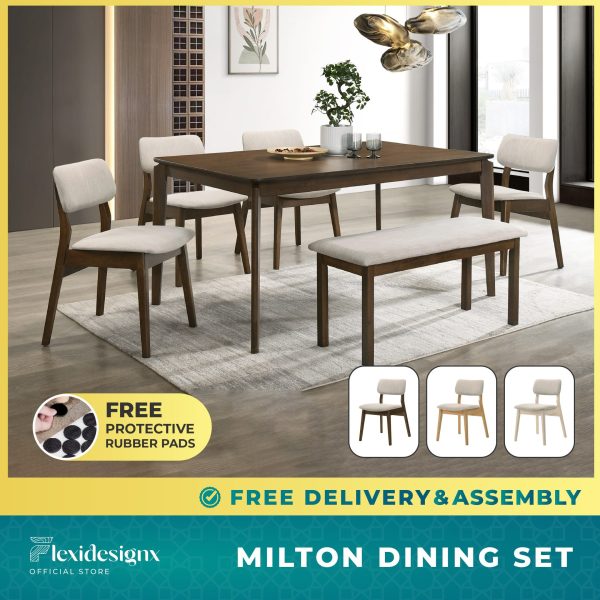 MILTON Solid Wood Dining Set