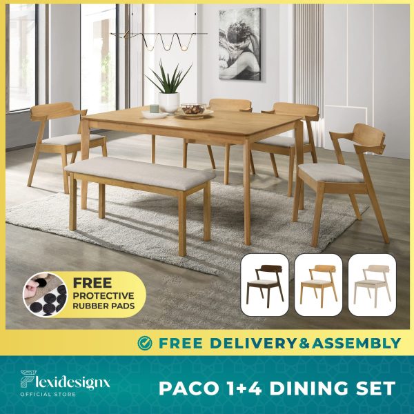 Paco Solid Wood Dining Set Singapore