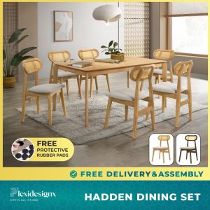 Wood Dining Set Singapore – Hadden Table and Chairs