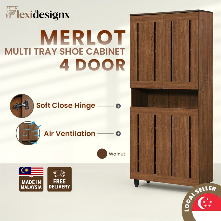 MERLOT 4 Door Shoe Cabinet
