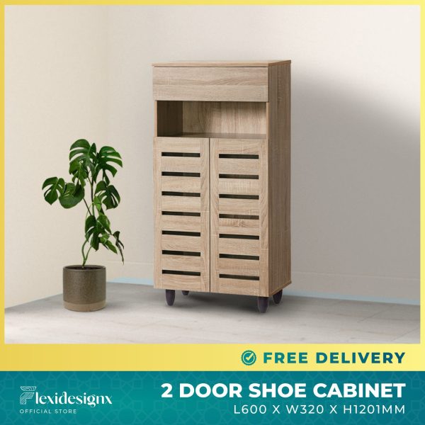 Dota 2 Door Shoe Cabinet in light brown – Flexidesignx Singapore