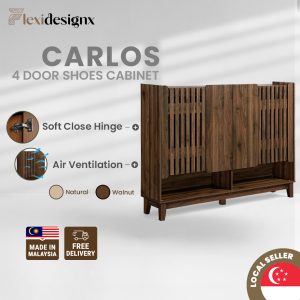 CARLOS Shoe Cabinet 4 Door