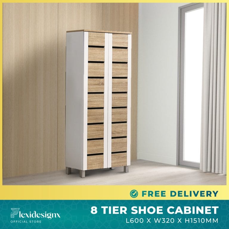 GINNY 2 Doors 8 Tier Shoe Cabinet