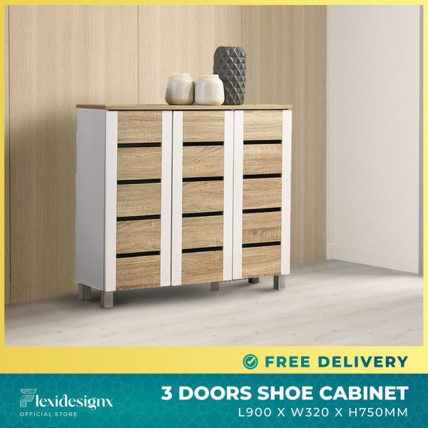 3 Door Shoe Rack Singapore – Ginny Cabinet by Flexidesignx
