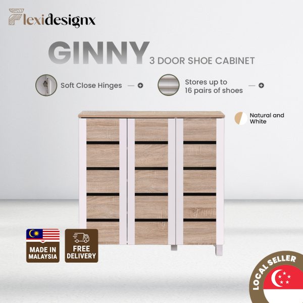 Ginny 3 Door Shoe Rack Singapore