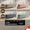 Cubic 120cm Storage Bench – Grey – 4 Colors – Free Delivery Singapore