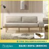 DAIKI Modern Sofa Bed – Walnut Finish – Flexidesignx Singapore