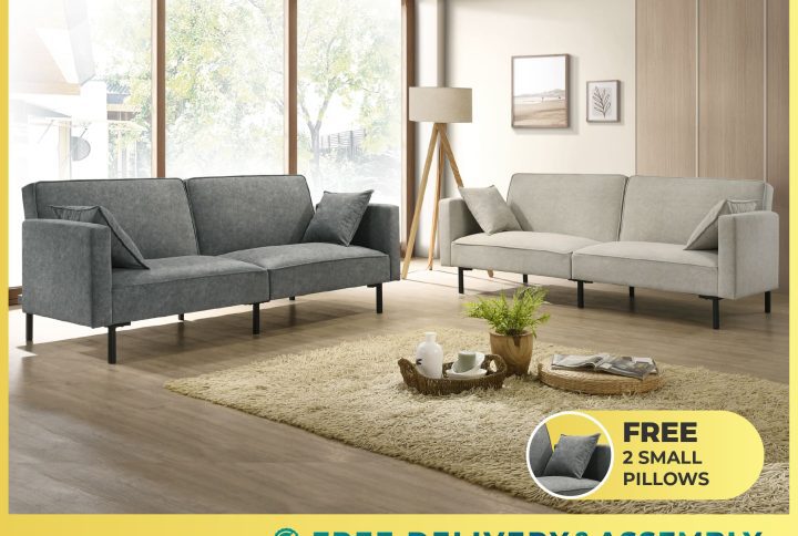 Daisy Sofa Bed in Beige with Anti-Dirt Fabric