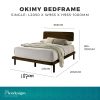 OKIMY Solid Wood Bed Frame Walnut Single SIZE – Flexidesignx Singapore