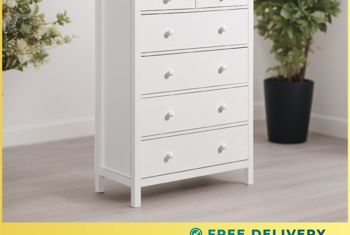 Ronelle Chest Drawer White 6-Drawer Unit