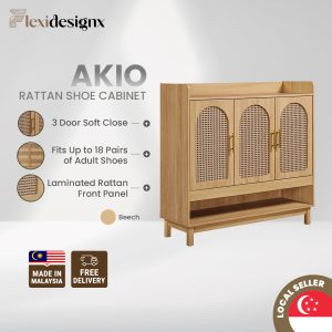 AKIO 3 Door Shoe Cabinet
