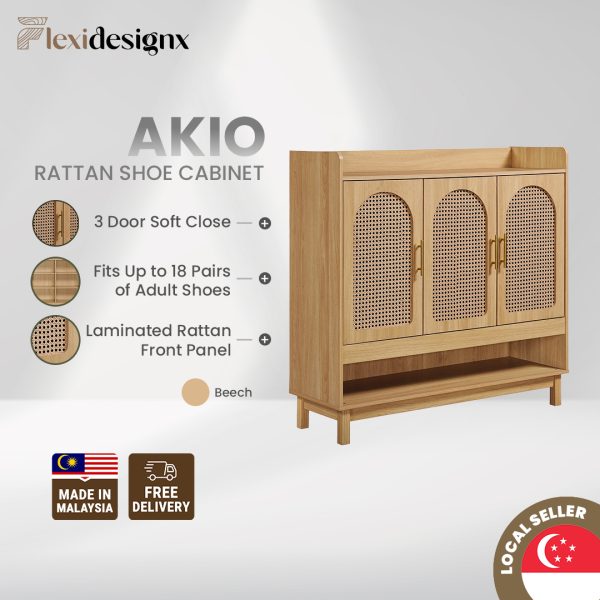 Akio Rattan Shoe Cabinet Singapore