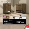 MONTI Walnut Shoe Cabinet 2 Door and 3 Door Variations