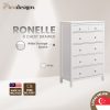 Ronelle Chest Drawer White 6-Drawer Unit
